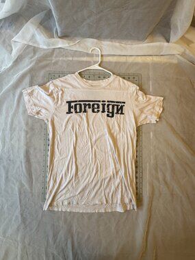 Foreign NOLA Graphic Logo T-Shirt Size S Off-White Short Sleeve Crewneck